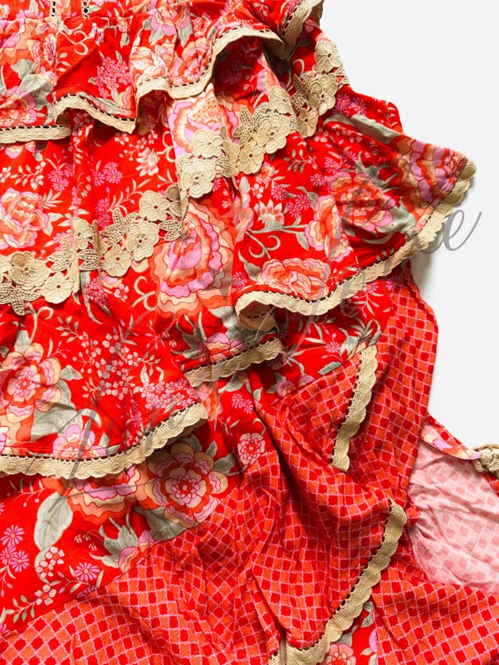SPELL x Free People Full Bloom Ruffle Soirée Dress (size M) NWT - Picture 5 of 13